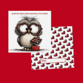 Funny Owl Valentine Card ノートカード