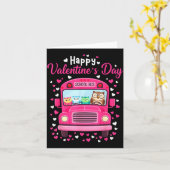 Funny owls school bus driver happy valentines day カード (黄色い花)