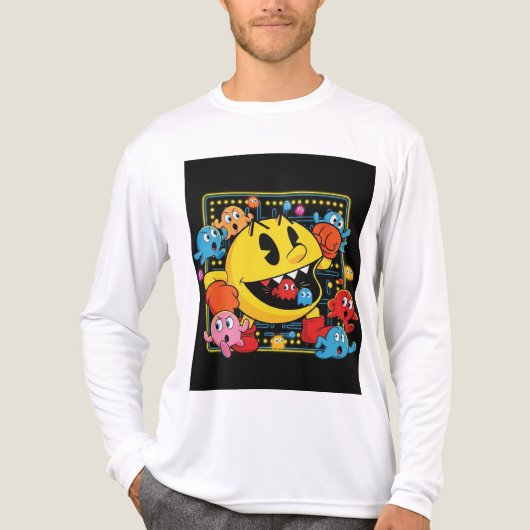 Funny Pac-Man T-Shirt – Retro Arcade Gaming Tee トライブレンドＴシャツ (正面)