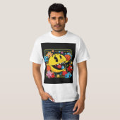 Funny Pac-Man T-Shirt – Retro Arcade Gaming Tee Tシャツ (正面フル)