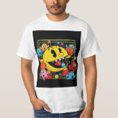 Funny Pac-Man T-Shirt – Retro Arcade Gaming Tee Tシャツ (正面)