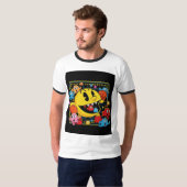 Funny Pac-Man T-Shirt – Retro Arcade Gaming Tee Tシャツ (正面フル)