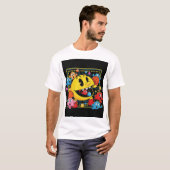Funny Pac-Man T-Shirt – Retro Arcade Gaming Tee Tシャツ (正面フル)