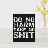 Funny Pacifist Quote Sarcastic Gift Do No Harm Tak カード (黄色い花)