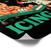 Funny Pain Scale Have You Tried Icing It Gingerbre ポスター (角)