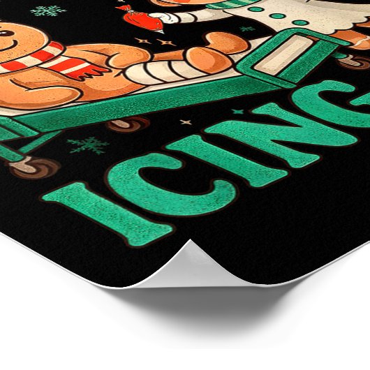 Funny Pain Scale Have You Tried Icing It Gingerbre ポスター (角)