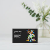 Funny Painter Cartoon Painter Business Card 名刺 (スタンド正面)