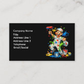 Funny Painter Cartoon Painter Business Card 名刺 (正面)