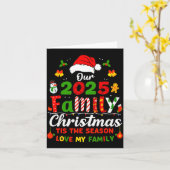 Funny Pajamas Outfit Family Matching Christmas 202 カード (黄色い花)