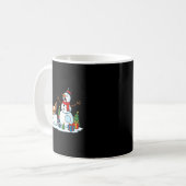 Funny Pallon Snowman Christmas Tree Xmas Womens Me コーヒーマグカップ (正面左)