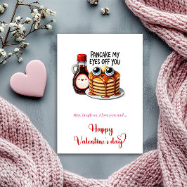 Funny pancake my eyes off you I love you Card シーズンカード