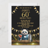 Funny Panda 60th Birthday Party Invitation 招待状 (正面)