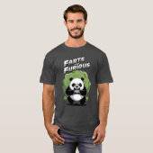 Funny Panda having hard time to Fart on a Tシャツ (正面フル)