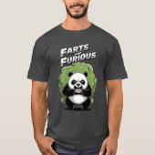 Funny Panda having hard time to Fart on a Tシャツ (正面)