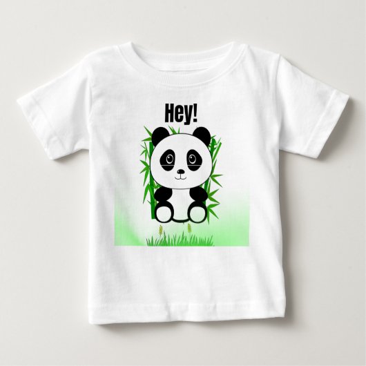 Funny Panda Lazy Panda Bear Pun Graphic ベビーTシャツ (正面)