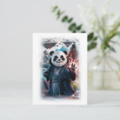 Funny Panda Movie Character on a White シーズンポストカード (スタンド正面)