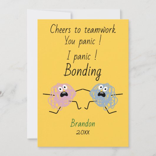 Funny panic bonding coworker custom シーズンカード (正面)