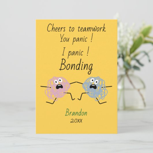 Funny panic bonding coworker custom シーズンカード (スタンド正面)
