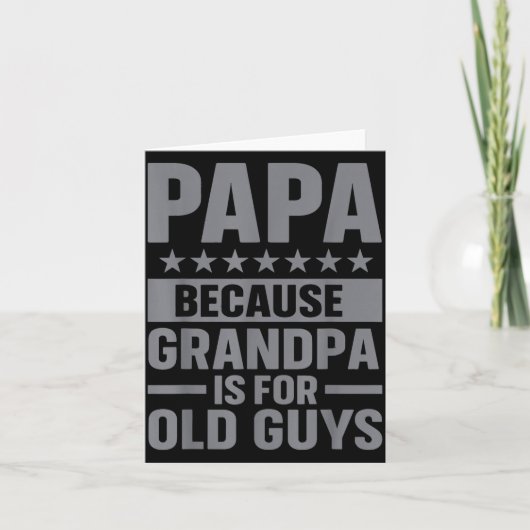 Funny Papa Art For Grandpa From Grandkids Father's カード (正面)