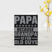 Funny Papa Art For Grandpa From Grandkids Father's カード (黄色い花)