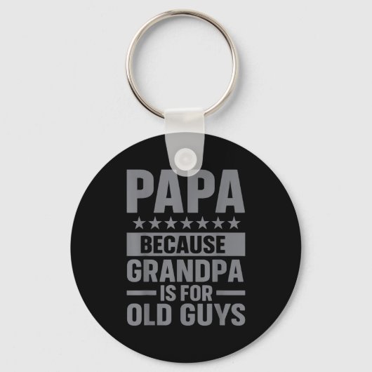 Funny Papa Art For Grandpa From Grandkids Father's キーホルダー (正面)