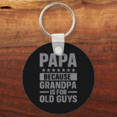 Funny Papa Art For Grandpa From Grandkids Father's キーホルダー (正面)