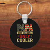 Funny Papa Art For Grandpa From Grandkids Father's キーホルダー (正面)