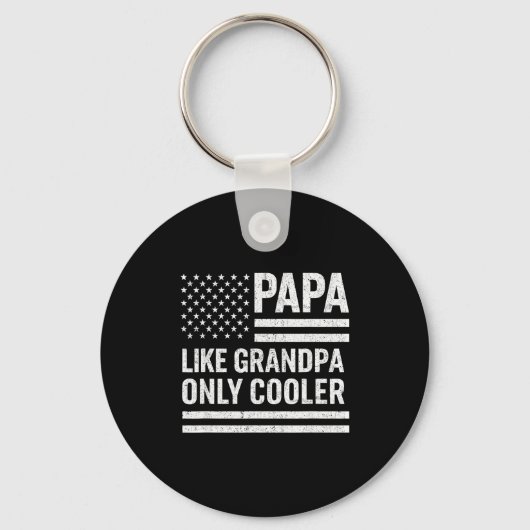 Funny Papa Art For Grandpa From Grandkids Father's キーホルダー (正面)