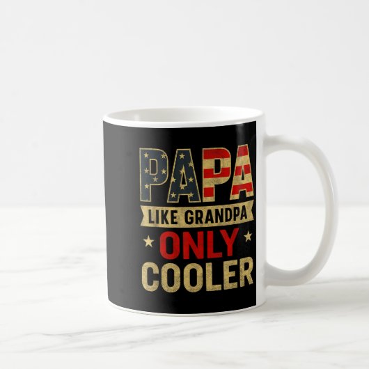 Funny Papa Art For Grandpa From Grandkids Father's コーヒーマグカップ (右)