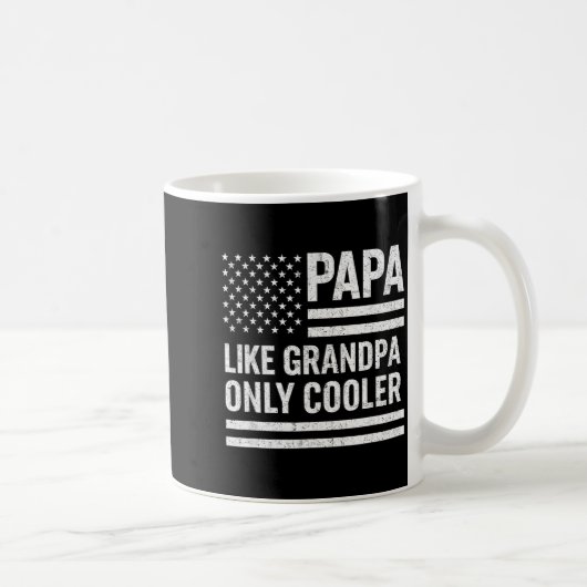 Funny Papa Art For Grandpa From Grandkids Father's コーヒーマグカップ (右)