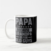 Funny Papa Art For Grandpa From Grandkids Father's コーヒーマグカップ (左)