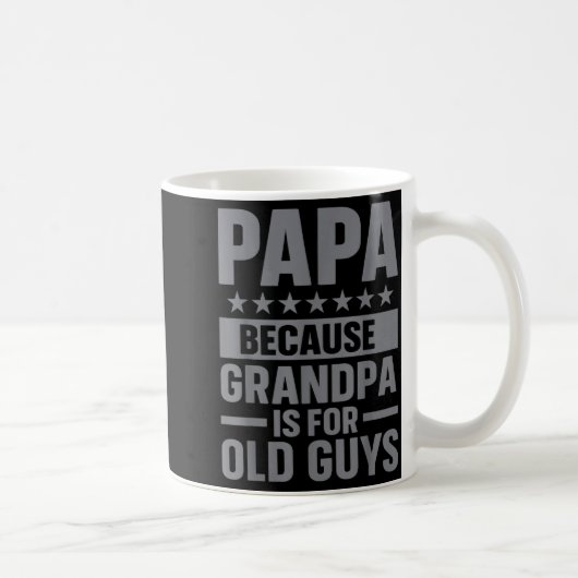 Funny Papa Art For Grandpa From Grandkids Father's コーヒーマグカップ (右)