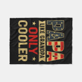 Funny Papa Art For Grandpa From Grandkids Father's フリースブランケット (正面(横))