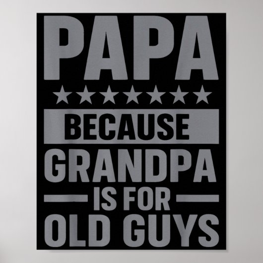 Funny Papa Art For Grandpa From Grandkids Father's ポスター (正面)