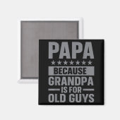 Funny Papa Art For Grandpa From Grandkids Father's マグネット (正面/裏面)