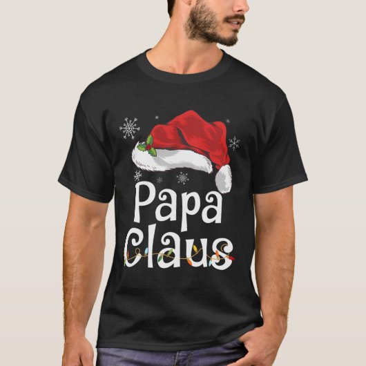 Funny Papa Claus Christmas T-Shirt Pajamas Santa G Tシャツ (正面)