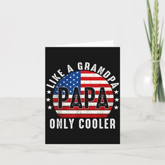 Funny Papa Like A Grandpa Only Cooler From Grandki カード (正面)