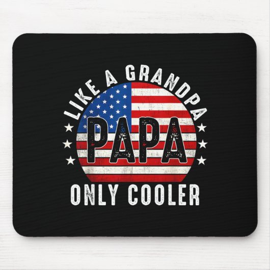 Funny Papa Like A Grandpa Only Cooler From Grandki マウスパッド (正面)