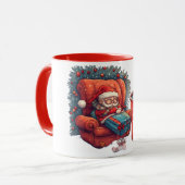 funny papa noel christmas, Holiday Drinking マグカップ (正面左)