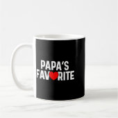 Funny Papas Favorite Son Daughter I'm Papa's Favor コーヒーマグカップ (左)