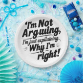 Funny Paper Plates – “I’m Not Arguing, I’m Just Ex ペーパープレート (パーティー)