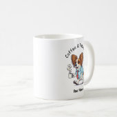 Funny Papillon Dog Business Suit Coffee  コーヒーマグカップ (正面右)