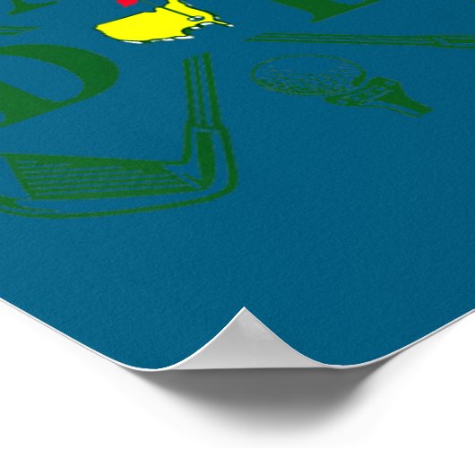 Funny Par Dad Golf Matching Golfing Quote Party Ck ポスター (角)