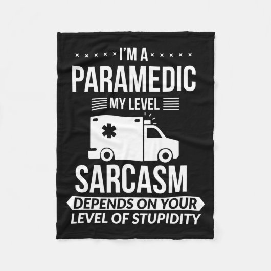 Funny Paramedic Emt Gift  フリースブランケット (正面)