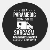 Funny Paramedic Emt Gift  ラウンドシール (正面)