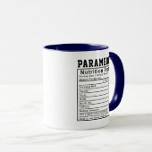Funny Paramedic Nutrition Facts emergency workers  マグカップ (正面右)