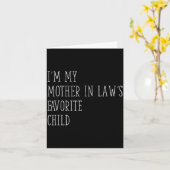 Funny Parent Men Women I'm My Mother In Law's Favo カード (黄色い花)