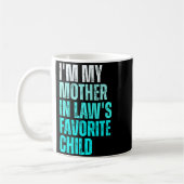 Funny Parent Men Women I'm My Mother In Law's Favo コーヒーマグカップ (左)