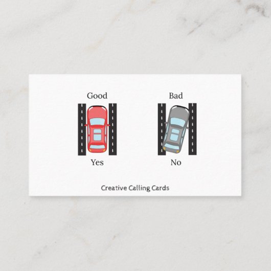 Funny Parking You're Doing It Wrong コーリングカード (裏面)