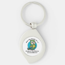 Funny Parrot Keychain – Custom Text + Image キーホルダー